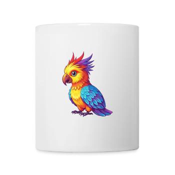 Cockatoo Colorful Kawaii Cartoon Character Bird - Mug - white - Front