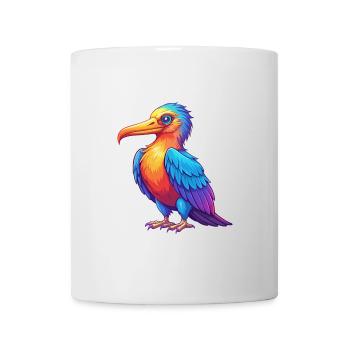 Fregattvogel Bunter Kawaii Cartoon Charakter Vogel - Tasse - Weiß - Vorne
