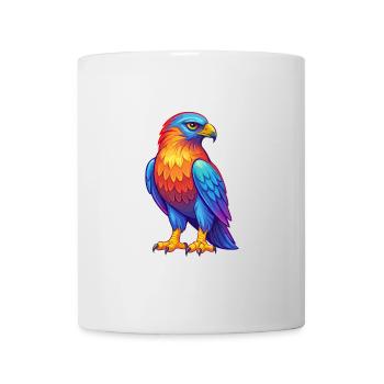Falcon Colorful Kawaii Cartoon Character Bird - Mug - white - Front