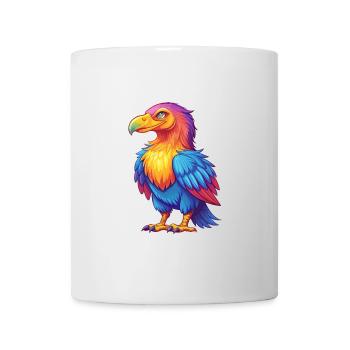 Kondor Bunte Kawaii Cartoon Figur Vogel - Tasse - Weiß - Vorne