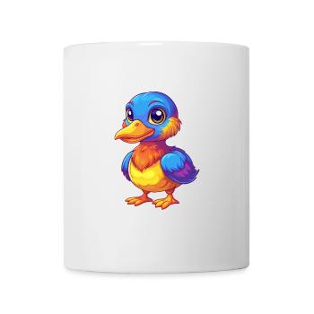 Foulque coloré Kawaii Dessin animé Personnage Oiseau - Mug blanc - blanc - Devant