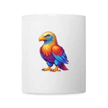 Weißkopfseeadler Bunte Kawaii Cartoon Figur Vogel - Tasse - Weiß - Vorne