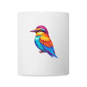 Bienenfresser Bunte Kawaii Cartoon Figur Vogel - Tasse - Weiß - Vorne