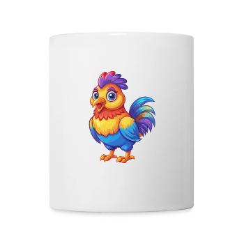 Chicken Colorful Kawaii Cartoon Character Bird - Mug - white - Front