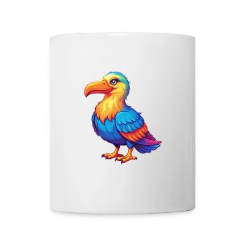 Albatross Colorful Kawaii Cartoon Character Bird - Mug - white - Front