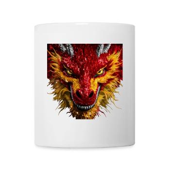 Funkelnder Drachenblick - Tasse - Weiß - Vorne