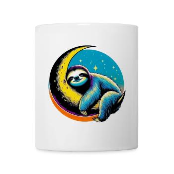 Le paresseux dort sur la Lune - Mug blanc - blanc - Devant