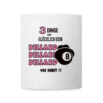 Billard Spielerin Billardspiel Billarderin Snooker - Tasse - Weiß - Vorne