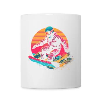 Look snowboarder des années 80 - Mug blanc - blanc - Devant