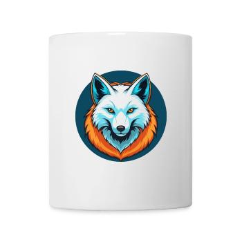 Polarfuchs Niedliches Kawaii Cartoon Tier Haustier Logo - Tasse - Weiß - Vorne