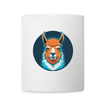 Alpaka süße Kawaii Cartoon Clipart Tier Haustier Logo - Tasse - Weiß - Vorne