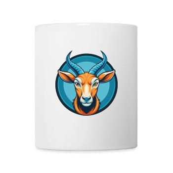 Antilope Niedliches Kawaii Cartoon Tier Haustier Logo - Tasse - Weiß - Vorne