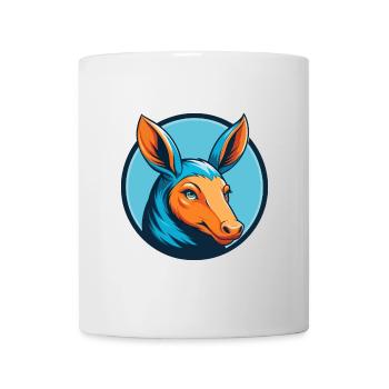 Aardvark mignon kawaii dessin animé animal de compagnie logo - Mug blanc - blanc - Devant