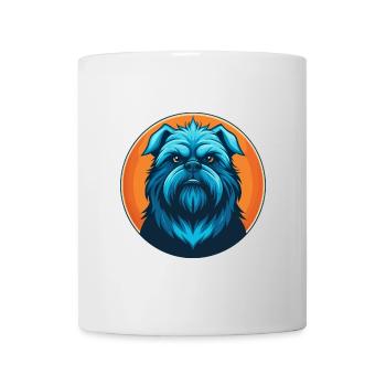 Affenpinscher Dog Cute Kawaii Cartoon Animal Logo - Mug - white - Front