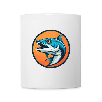 Barracuda Mignon Kawaii Dessin animé Animal Animal Pet Logo - Mug blanc - blanc - Devant