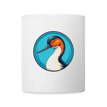Avocet Cute Kawaii Cartoon Clipart Animal Pet Logo - Mug - white - Front