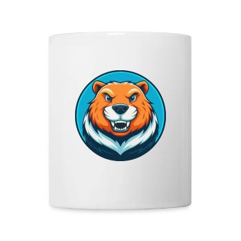 Beaver Cute Kawaii Cartoon Clipart Animal Pet Logo - Mug - white - Front