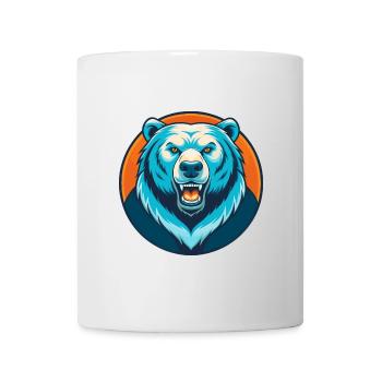 ours mignon kawaii dessin animé clipart animal de compagnie logo - Mug blanc - blanc - Devant