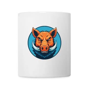 sanglier mignon kawaii dessin animé clipart animal animal de compagnie logo - Mug blanc - blanc - Devant