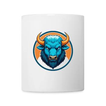 Bison Cute Kawaii Cartoon Clipart Animal Pet Logo - Mug - white - Front