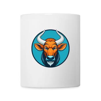 Bongo Niedliche Kawaii Cartoon Clipart Tier Haustier Logo - Tasse - Weiß - Vorne