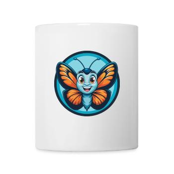 papillon mignon kawaii dessin animé animal animal logo - Mug blanc - blanc - Devant