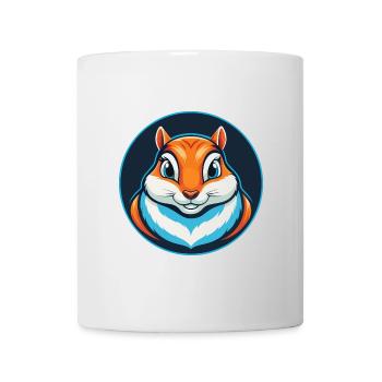 Chipmunk Cute Kawaii Cartoon Animal Pet Logo - Mug - white - Front