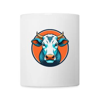 Cow Cute Kawaii Cartoon Clipart Animal Pet Logo - Mug - white - Front
