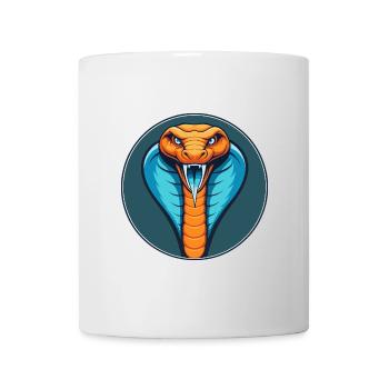 Cobra Cute Kawaii Cartoon Clipart Animal Pet Logo - Mug - white - Front
