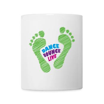 Dance Bounce Live barefoot natural runners with foot - Mug - white - Front