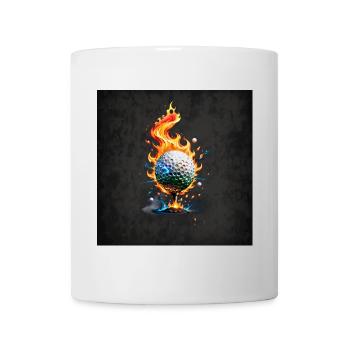 Glänzend weißer Golfball - Tasse - Weiß - Vorne
