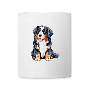 Berner Sennenhund Wasserfarben - Tasse - Weiß - Vorne