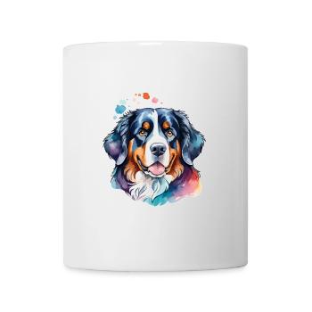 Berner Sennenhund Wasserfarben - Tasse - Weiß - Vorne