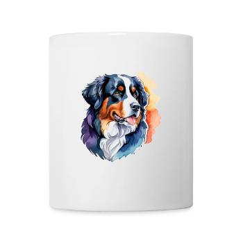 Berner Sennenhund Wasserfarben - Tasse - Weiß - Vorne