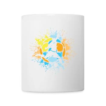 Football Couleur Explosion Joueur Soleil Couleurs Vives - Mug blanc - blanc - Devant