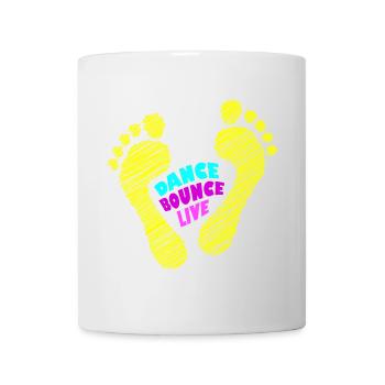Dance Bounce Live barefoot NEON gelb - Tasse - Weiß - Vorne