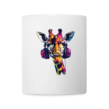 Girafe Tête de Girafe avec Casque - Mug blanc - blanc - Devant