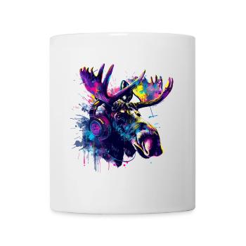 Moose Moose Moose Head with Headphones - Mug - white - Front