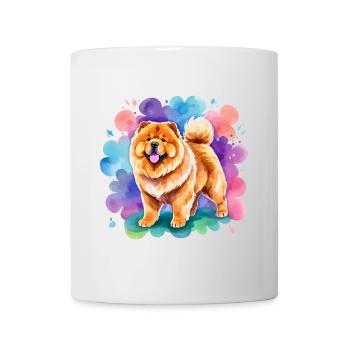 Chow Chow Wasserfarben - Tasse - Weiß - Vorne