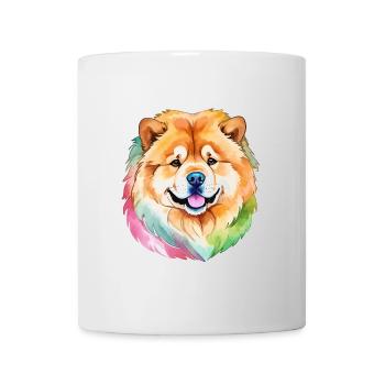 Chow Chow Wasserfarben - Tasse - Weiß - Vorne