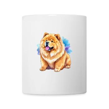 Chow Chow Wasserfarben - Tasse - Weiß - Vorne