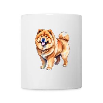 Chow Chow Wasserfarben - Tasse - Weiß - Vorne