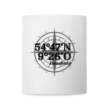 Flensburg Coordinates Souvenir - Mug - white - Front