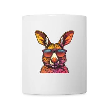 Lunettes de soleil kangourou drôle - Mug blanc - blanc - Devant
