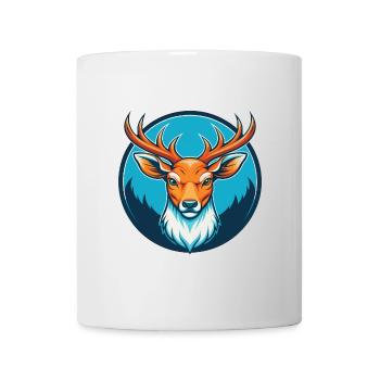 Deer Cute Kawaii Cartoon Clipart Animal Pet Logo - Mug - white - Front