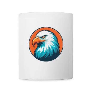 Adler Niedlich Kawaii Cartoon Clipart Tier Haustier Logo - Tasse - Weiß - Vorne