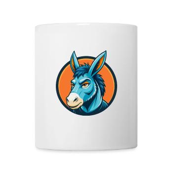 Esel Niedliche Kawaii Cartoon Clipart Tier Haustier Logo - Tasse - Weiß - Vorne