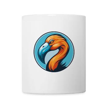 Flamingo Niedliches Kawaii Cartoon Tier Haustier Logo - Tasse - Weiß - Vorne