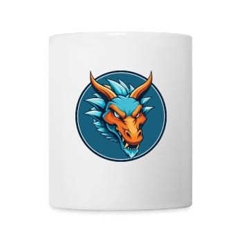 Drache Niedlich Kawaii Cartoon Clipart Tier Haustier Logo - Tasse - Weiß - Vorne