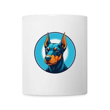 German Pinscher Dog Cute Kawaii Cartoon Pet Logo - Mug - white - Front